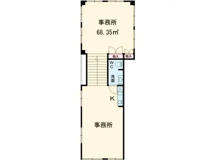 永和第3ビル(ワンルーム/1階)の間取り写真