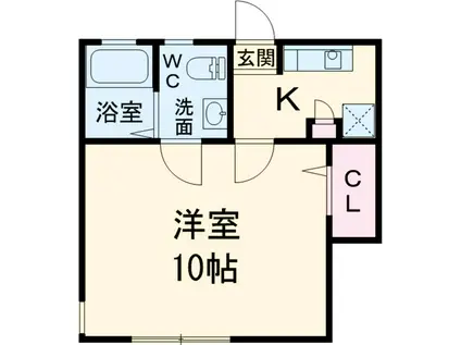 サウス SIDE西荻窪(1K/2階)の間取り写真