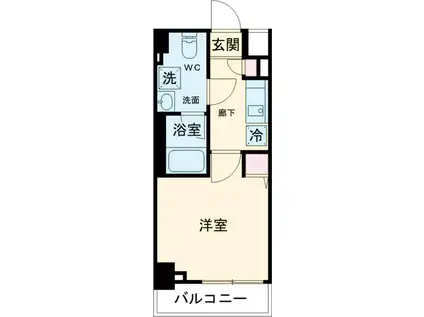 メインステージ川口ウエスト(1K/3階)の間取り写真