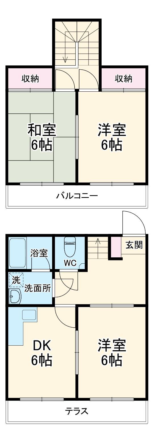 ガーデンハウス西野(3DK)の間取り写真