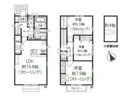 東京地下鉄丸ノ内線 南阿佐ケ谷駅 徒歩15分 2階建 築10年(3SLDK)の間取り写真
