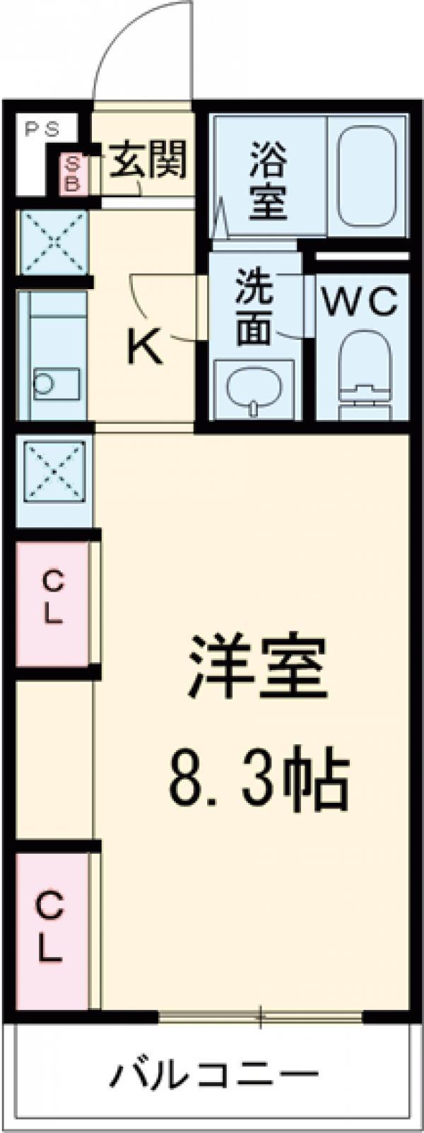 リブリ・トーカク WARABI(1K/3階)の間取り写真