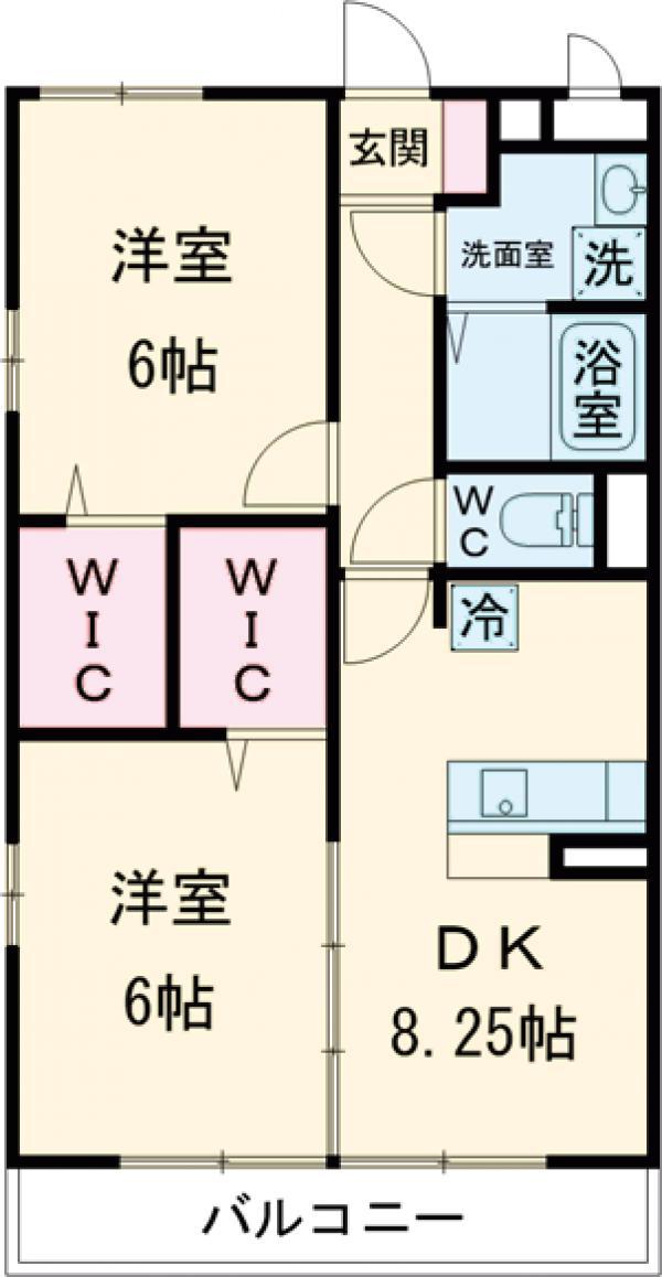 コンフォール瑞江3(2DK/1階)の間取り写真