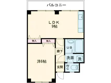 ドルトワール篠崎Ⅱ号棟(1LDK/2階)の間取り写真