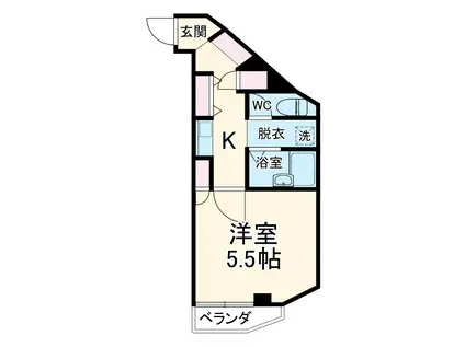 クレセントくすのき台(1K/2階)の間取り写真