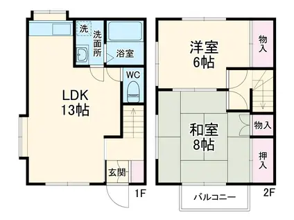 ドリームテラス(2LDK)の間取り写真