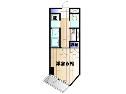 LEISE(1K/2階)の間取り写真