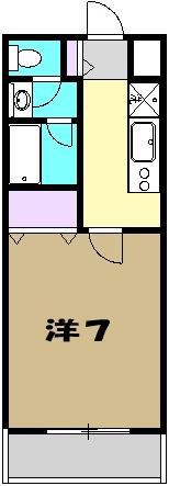 AS CABINS(1K/1階)の間取り写真