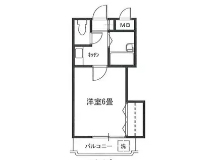 パストラルマンションM(1K/2階)の間取り写真