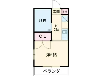 メゾンドアムール(1K/4階)の間取り写真