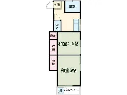 佐須コーポ(2K/1階)の間取り写真