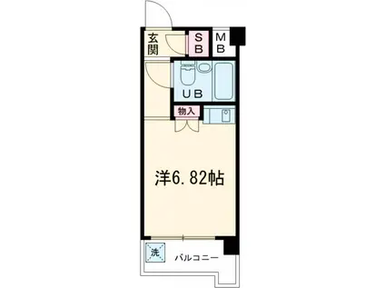 セザールプラザ府中(ワンルーム/5階)の間取り写真