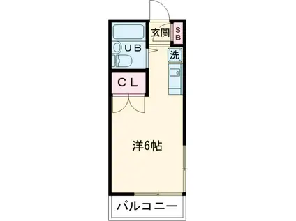 富士見ハイツ(ワンルーム/1階)の間取り写真