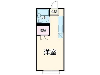 エステートピアカワベ(ワンルーム/1階)の間取り写真