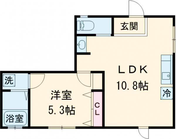 MAISON LH(1LDK/1階)の間取り写真