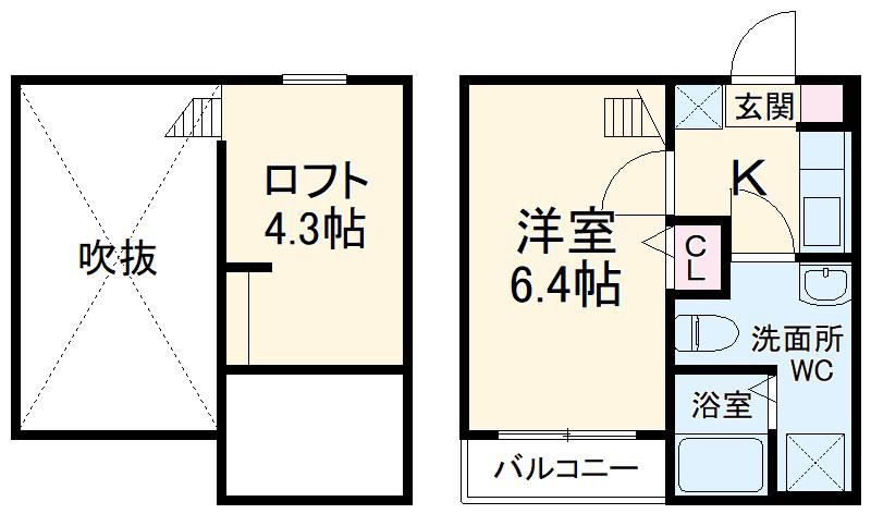 ガーデンオアシス(1K/2階)の間取り写真