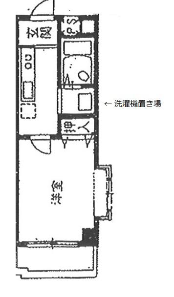ウエスト CREEK(1K/2階)の間取り写真