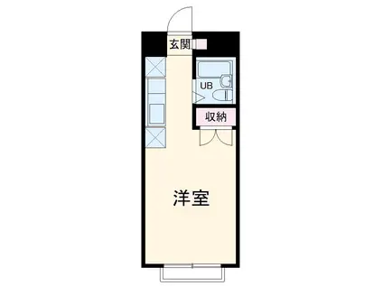 エステート亀ヶ谷(ワンルーム/2階)の間取り写真