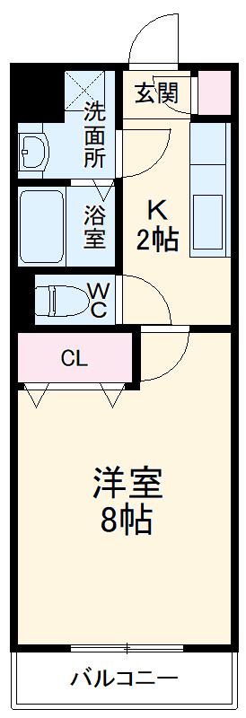 アニエスガーデン(1K/1階)の間取り写真