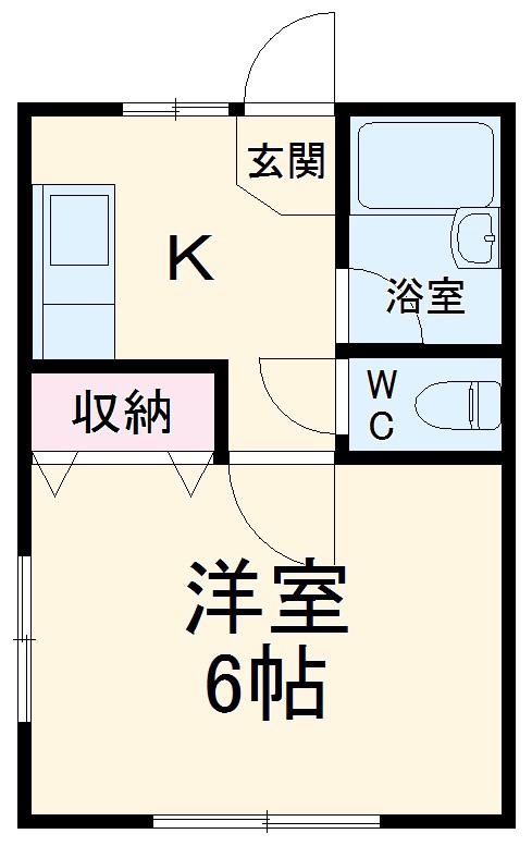 マルキハウス15(1K/1階)の間取り写真