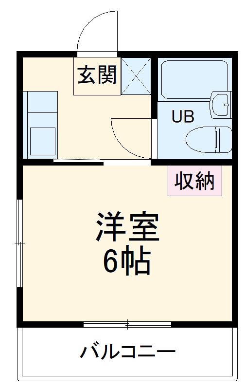 メゾン玉川(1K/1階)の間取り写真