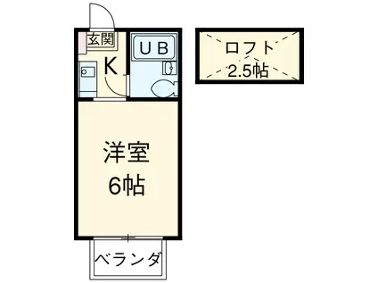メゾン玉川(1K/2階)の間取り写真