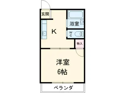 パル池田(1K/1階)の間取り写真
