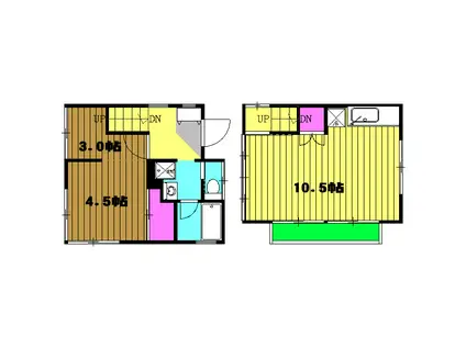 西武池袋・豊島線 西所沢駅 徒歩19分 2階建 築53年(1LDK)の間取り写真