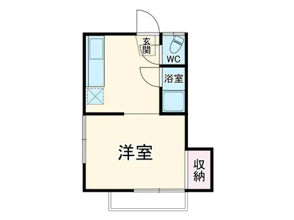 多摩コープ(1K/1階)の間取り写真