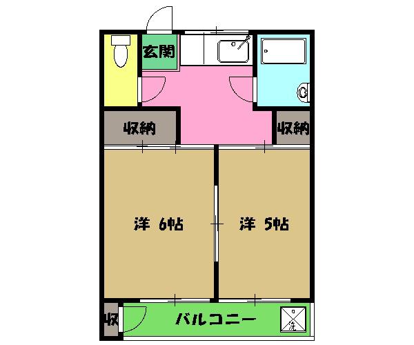 パークコーポラス(2K/3階)の間取り写真