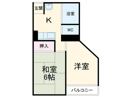 シティハイツ相模大野(2DK/2階)の間取り写真