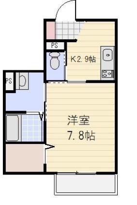 リジョイス(1K/2階)の間取り写真