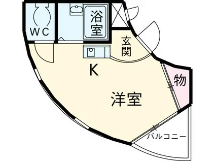 ル・リシャールⅠ(ワンルーム/3階)の間取り写真