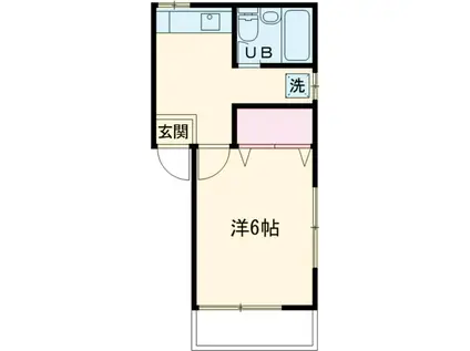 八王子ボブハイツ(1K/1階)の間取り写真