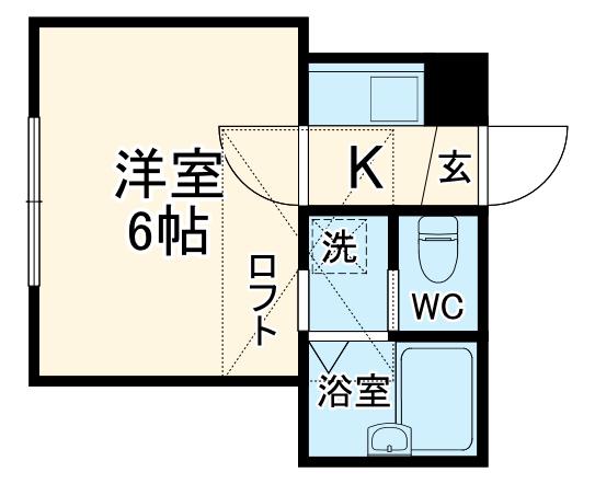 サニープレイス(1K/1階)の間取り写真