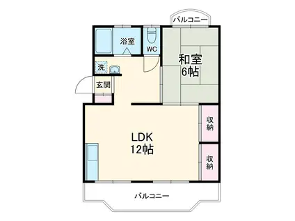 藤本ハイツ(1LDK/2階)の間取り写真