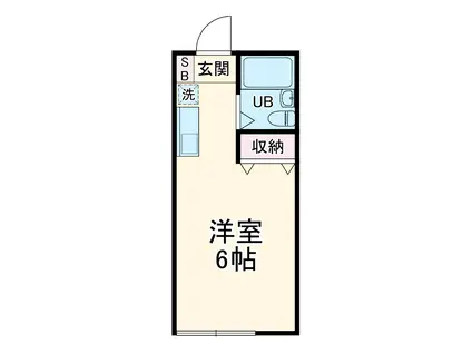 和幸ハイツ(ワンルーム/1階)の間取り写真