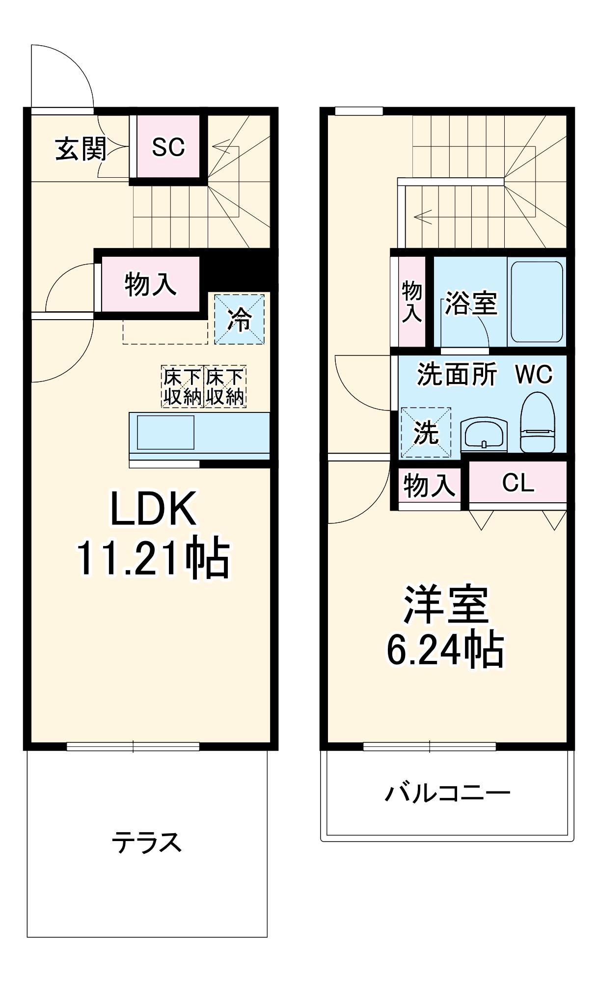 Adorable樹(1LDK)の間取り写真