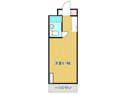 アーバン(ワンルーム/2階)の間取り写真