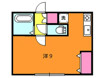 ラウレア2(1K/1階)の間取り写真