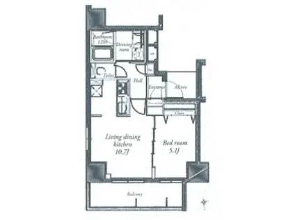 ラグゼナ八王子横山町(1LDK/14階)の間取り写真