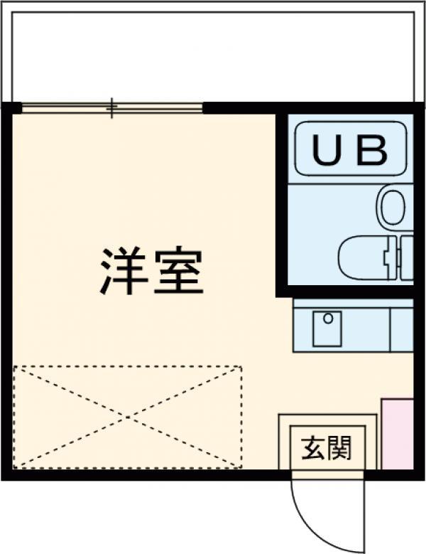 ラビアン西調布(ワンルーム/2階)の間取り写真