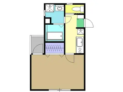 メゾンデール(1K/3階)の間取り写真