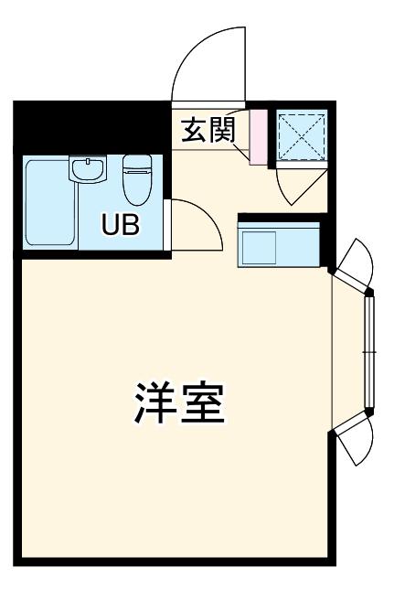 エイム相模(ワンルーム/1階)の間取り写真
