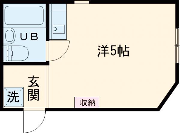 ハイツGTM(ワンルーム/2階)の間取り写真