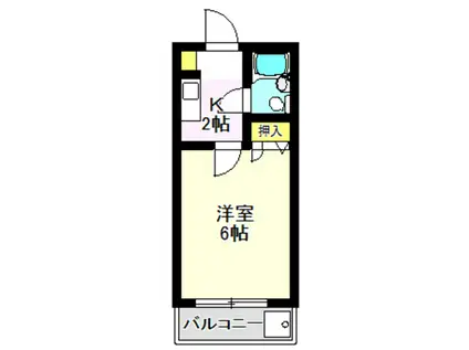 マール・アデントロ(1K/1階)の間取り写真