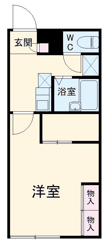 レオパレス菊(1K/2階)の間取り写真