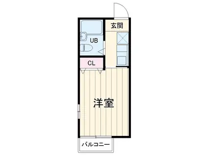 イーグル衣笠(1K/1階)の間取り写真