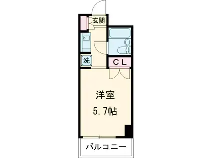コスモ亀有Ⅴ(ワンルーム/10階)の間取り写真