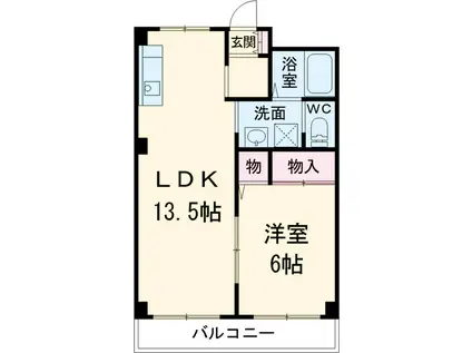 グリーンハイツ駒岡(1LDK/3階)の間取り写真